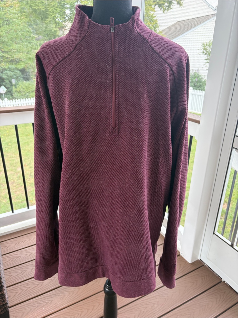 Men's VRST Half-Zip Pullover Sweater - Deep Plum